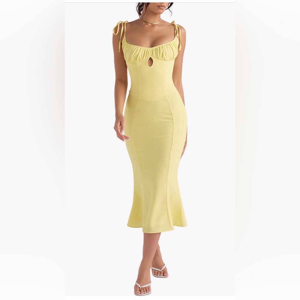 House of CB Soren Keyhole Cutout Mermaid Midi Dress